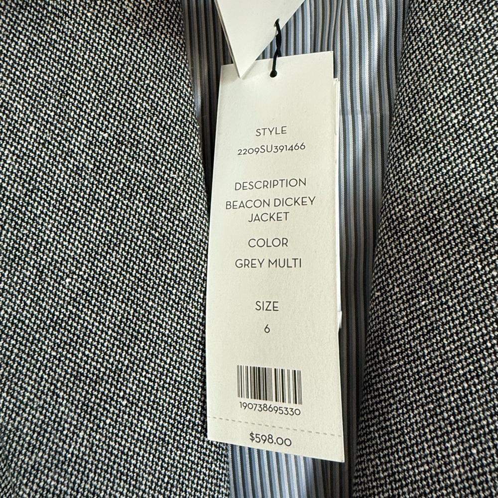 NWT Veronica Beard Beacon Gray Mélange Dickey Jacket Size 6 - Picture 6 of 12
